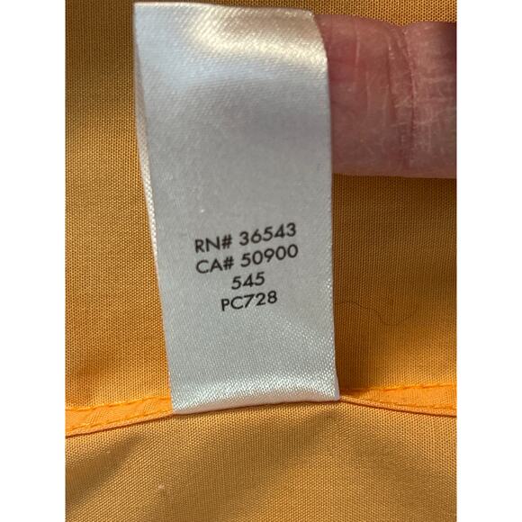 Calvin‎ Klein Orange Button Down Dress Shirt Cotton Blend Small Pre-Owned - Picture 5 of 7